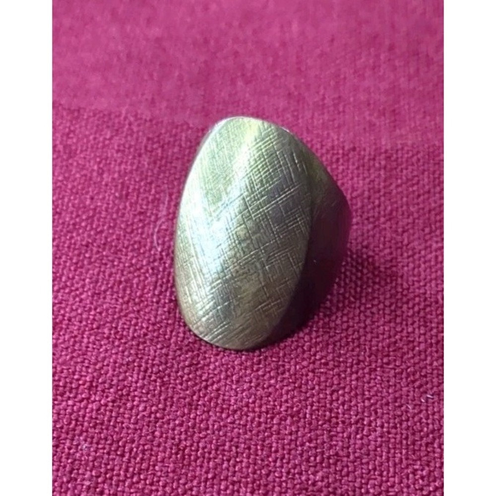 Vintage Copper Etched Pattern Chunky Southwest Sz 9 Ring Statement‎